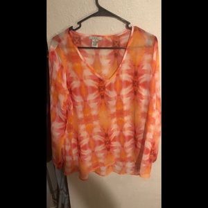 Women’s orange blouse
